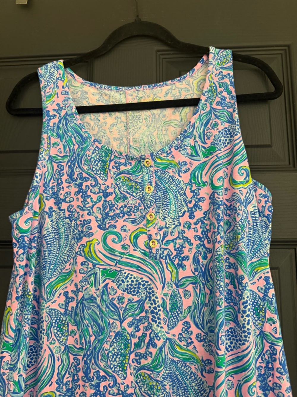 Lilly Pulitzer LELA HENLEY TANK DRESS - Lilac Rose Mermaid - Picture 3 of 9
